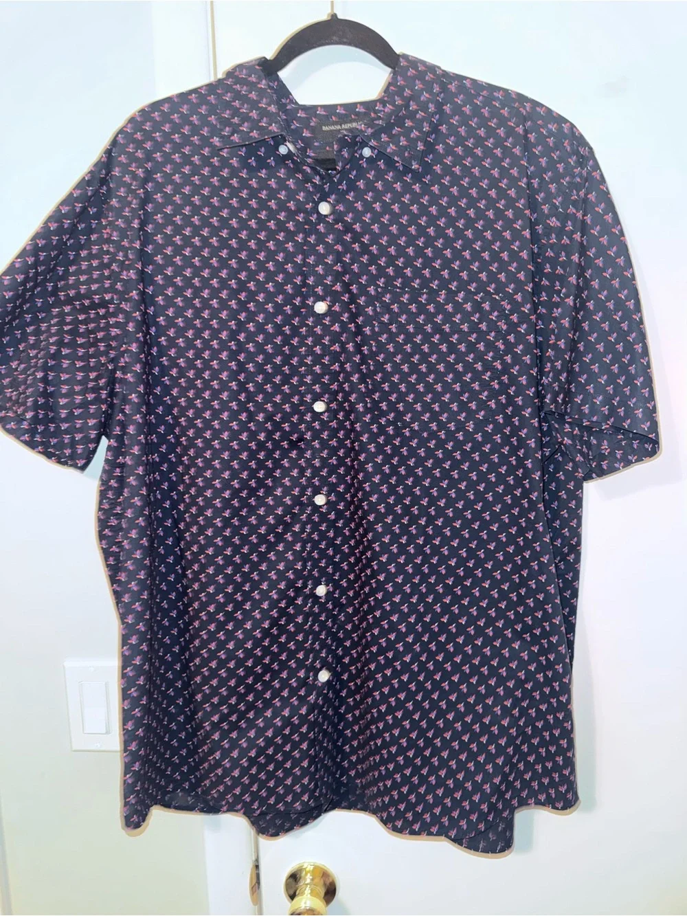 🔥 Banana Republic Slim Fit Short Sleeve Button Down – XXL